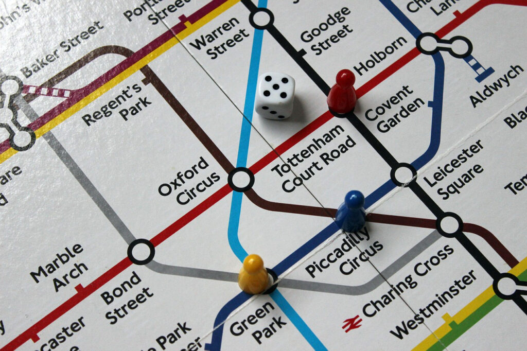 Outsider perspective - an image of part of the London Underground map