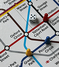 Outsider perspective - an image of part of the London Underground map