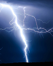 Rethinking power - image of a lightening strike